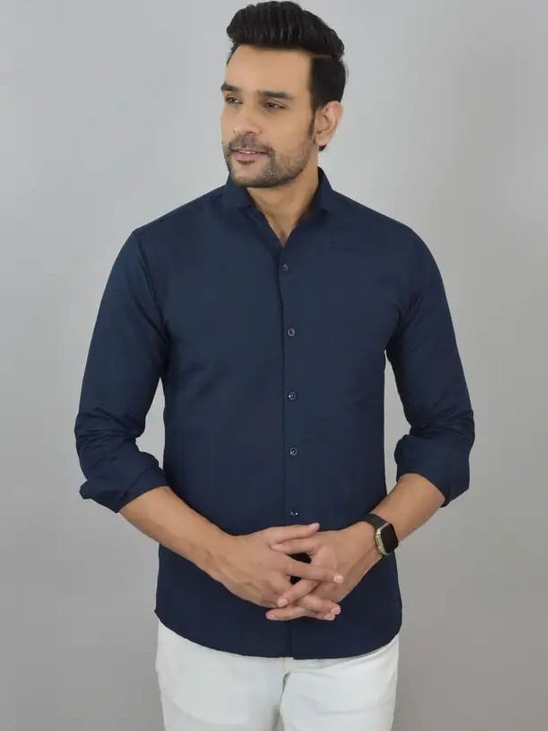 CLYVER Men Solid Regular Fit Shirts - view 1