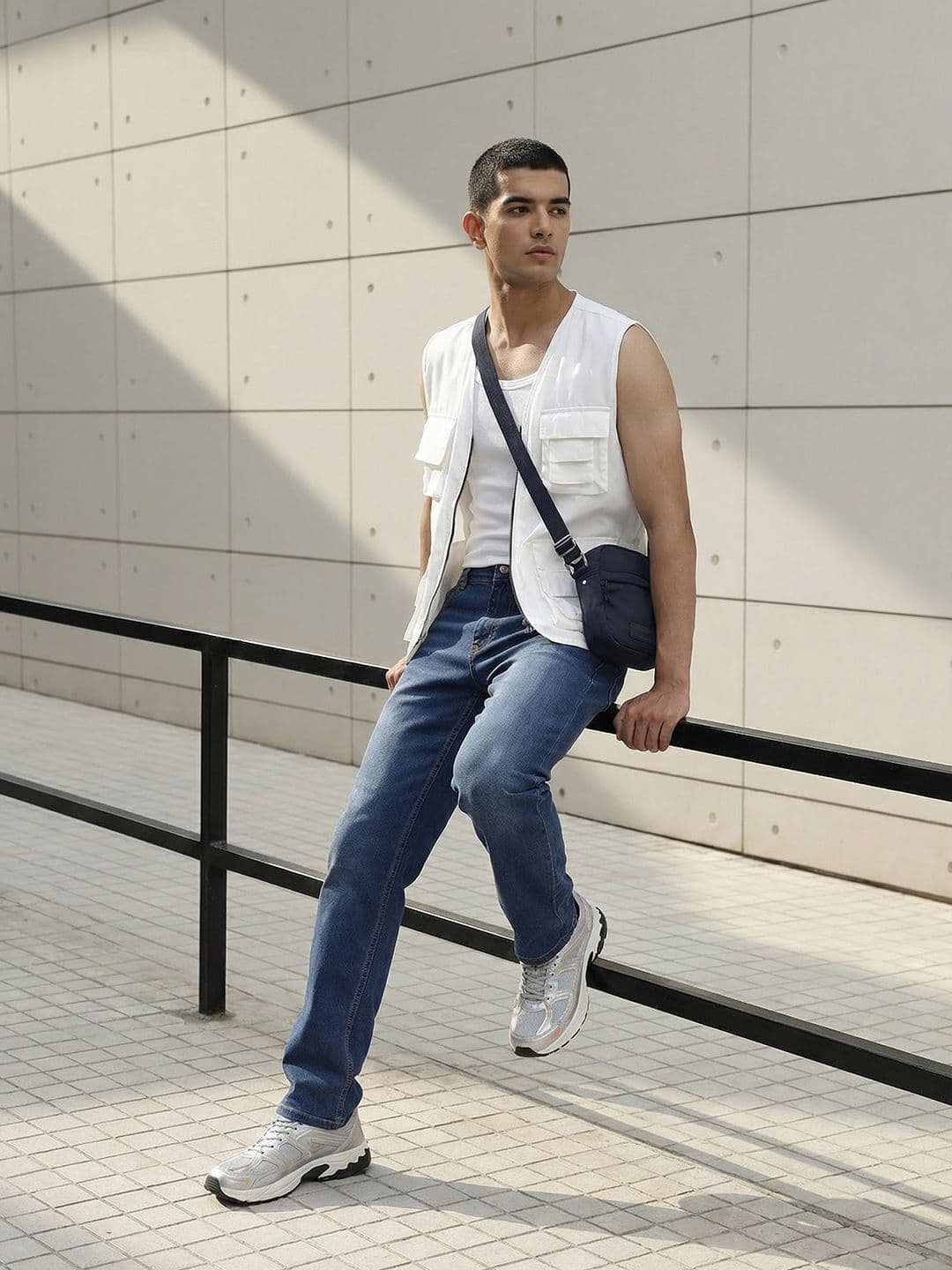 The Roadster Life Co. Men Relaxed Fit Light Washed Jeans - view 1