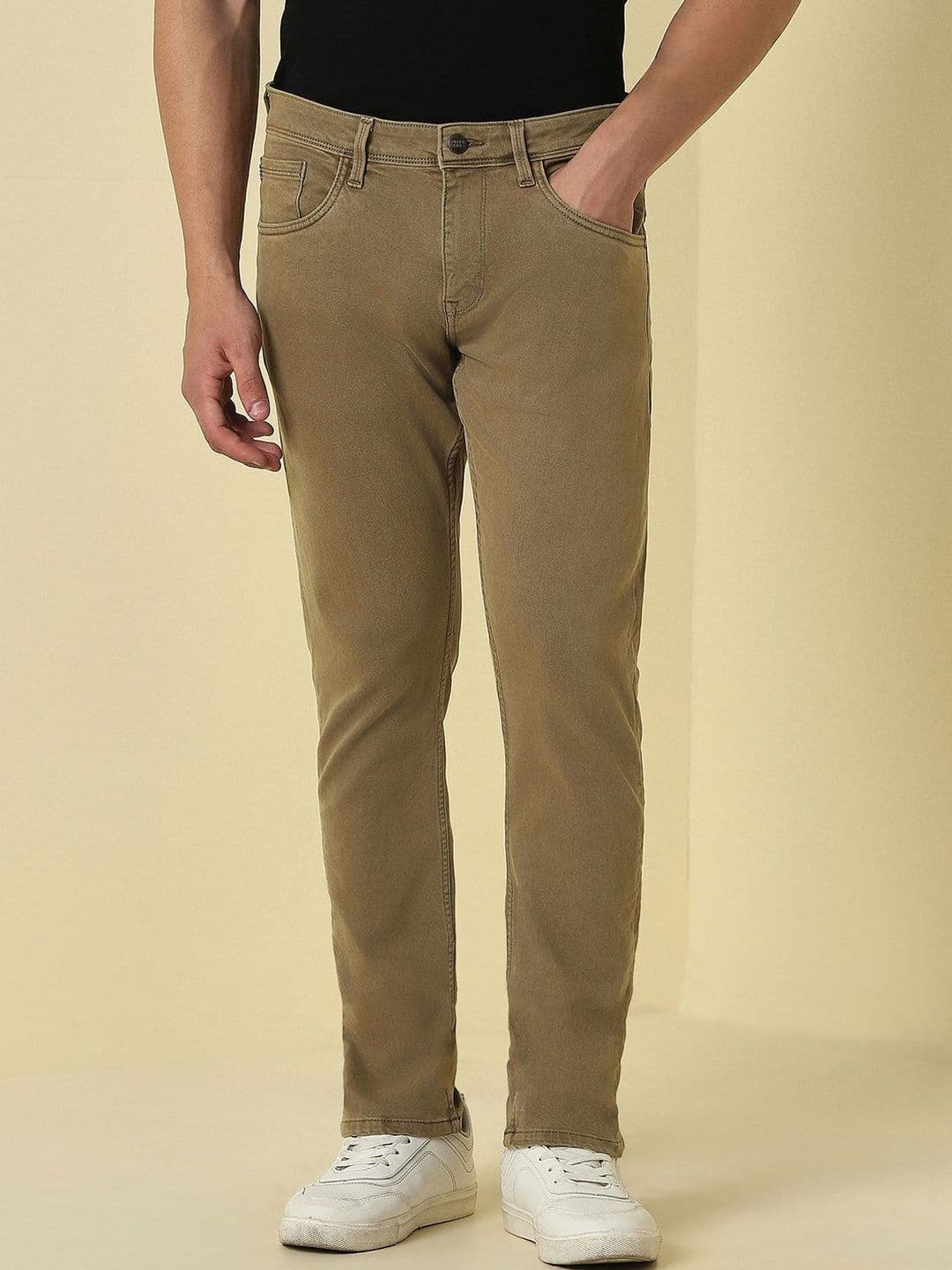 Allen Solly Men Brown Dark Wash Jeans - view 1