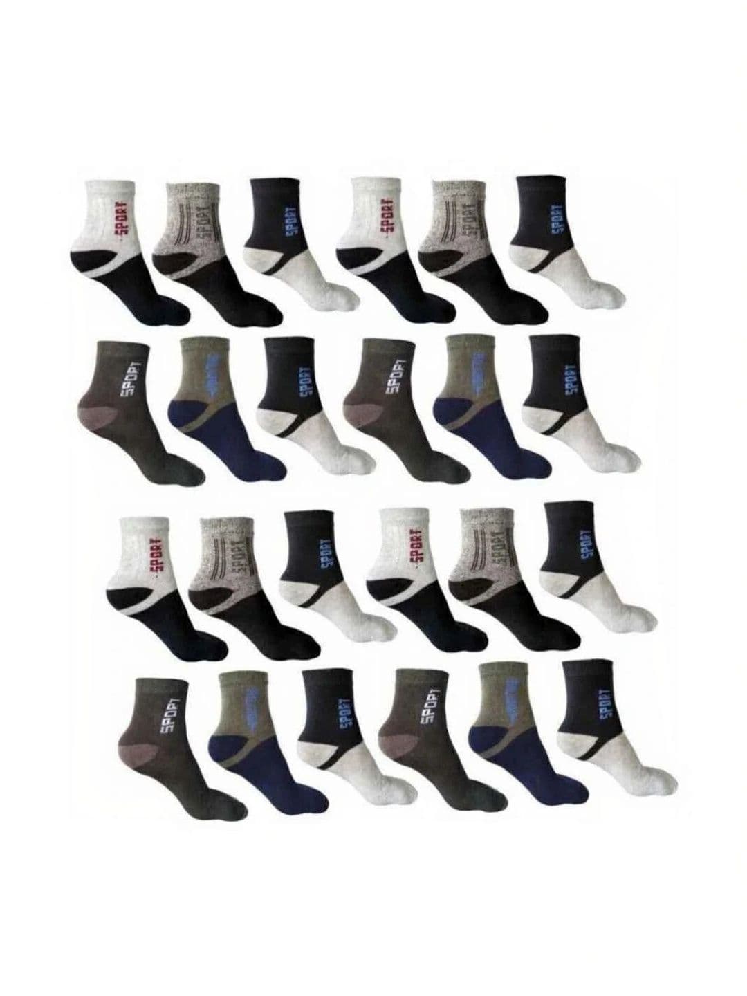 VAPINDIA Men Pack of 10 Cotton Colourblocked Ankle Length Socks - view 1