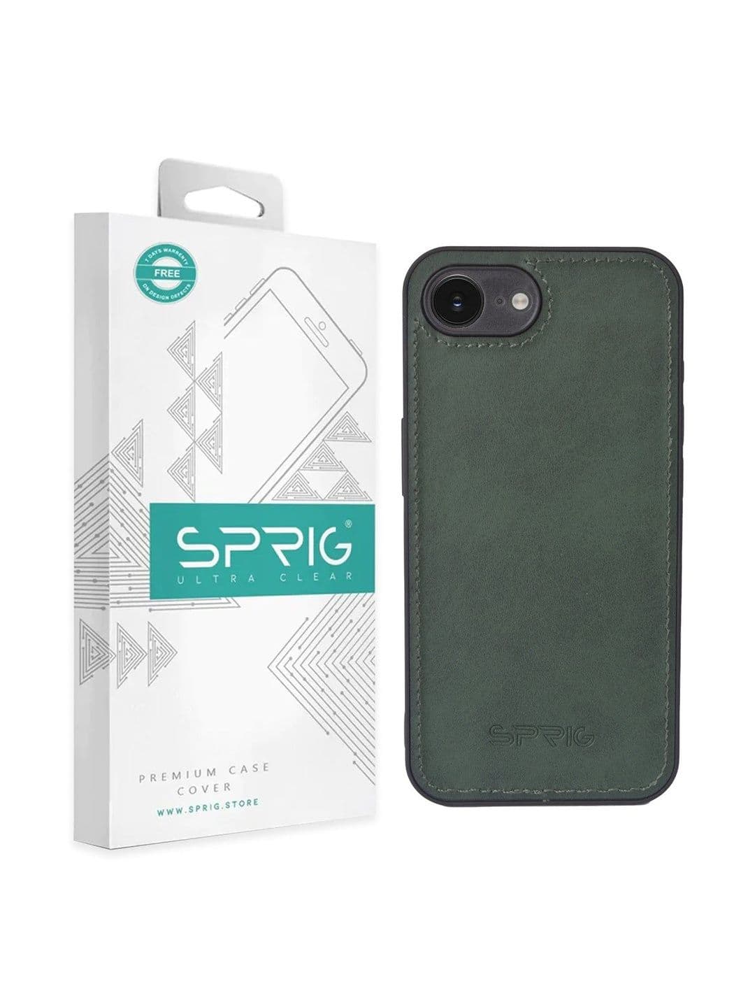SPRIG Iphone 17e Matte Pu Leather Back Cover Mobile Accessories
