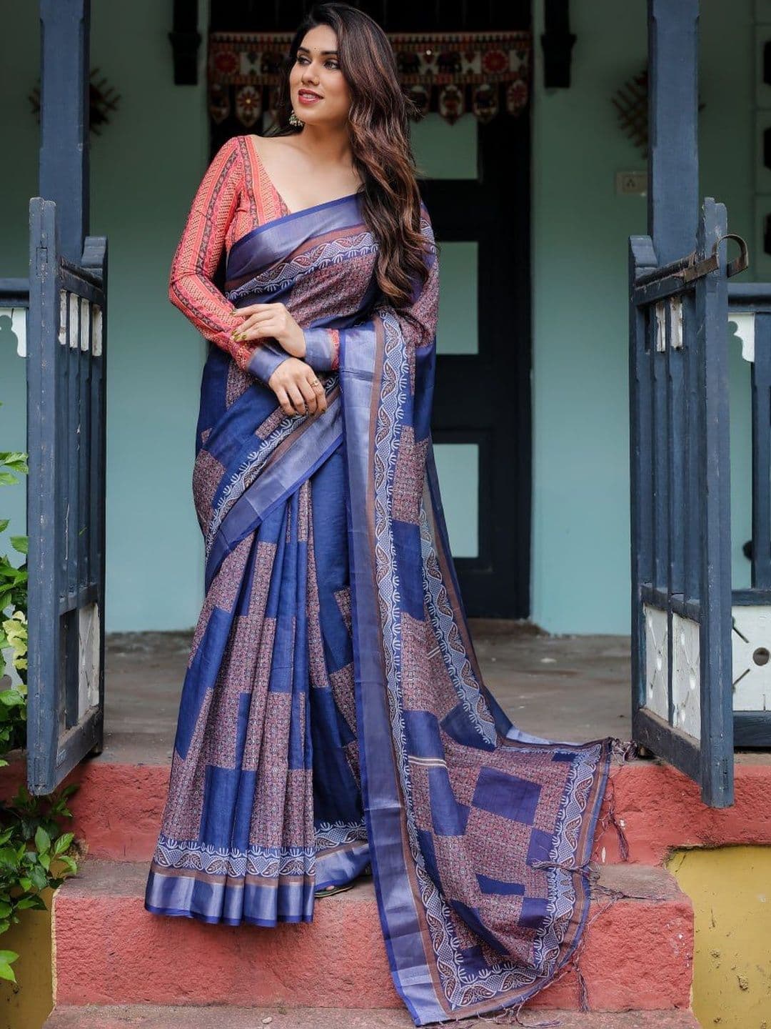 VIMALNATH SYNTHETICS Woven's Printed Chanderi Sillk Sarees - view 1