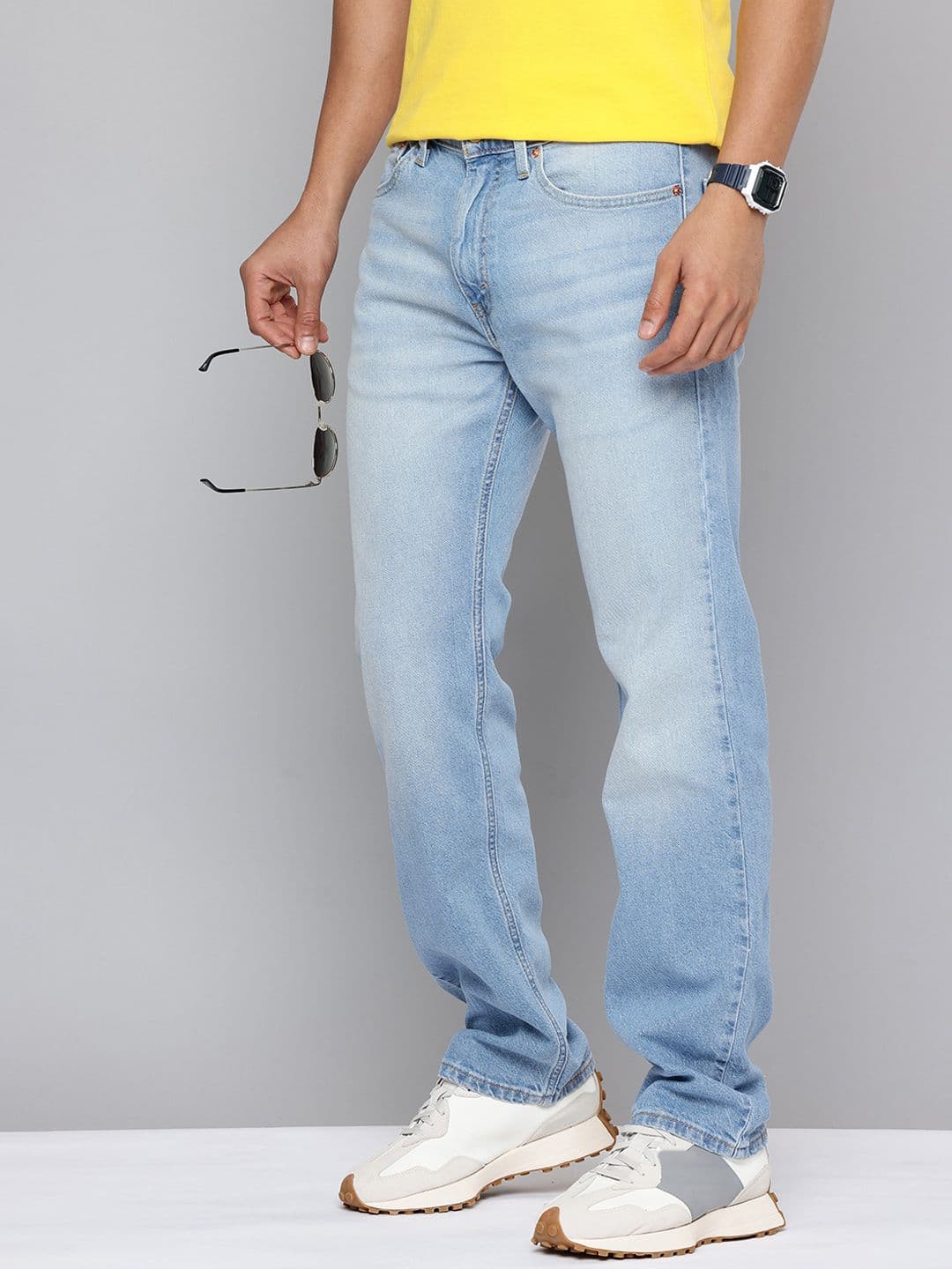 Levis Men 505 Regular Fit Light Fade Stretchable Jeans - view 1