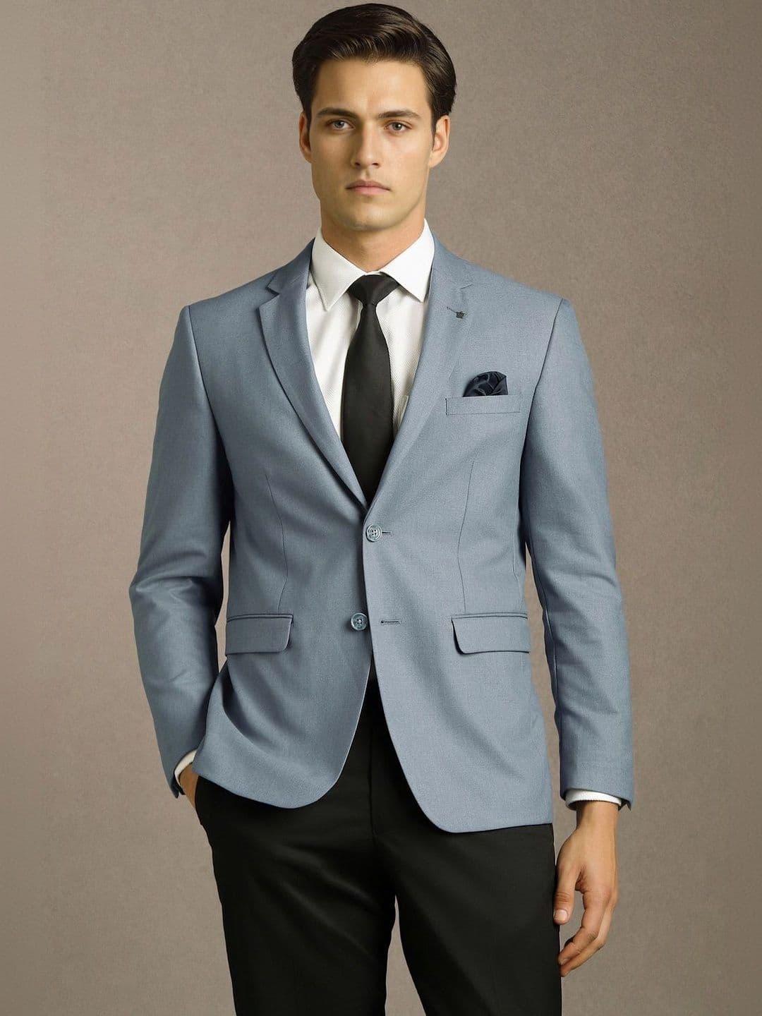 Louis Philippe Notched Lapel Single-Breasted Slim Fit Casual Blazers - view 1