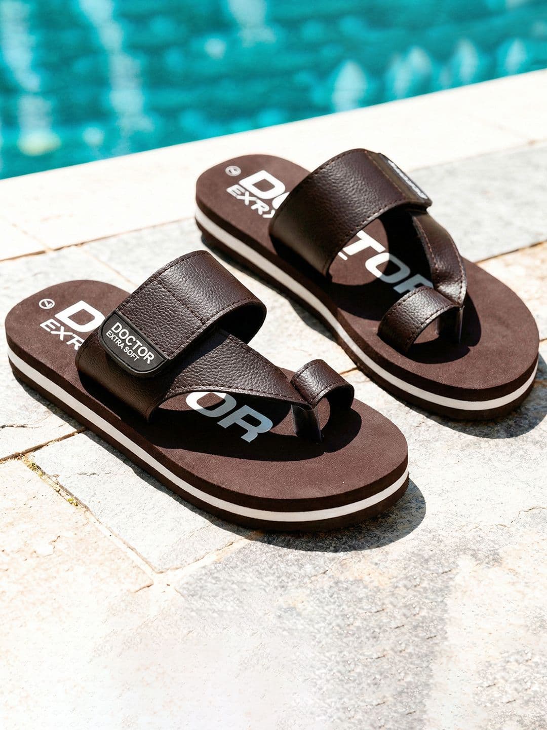 DOCTOR EXTRA SOFT Men Printed Orthopedic Diabetic Thong Flip-Flops - view 1