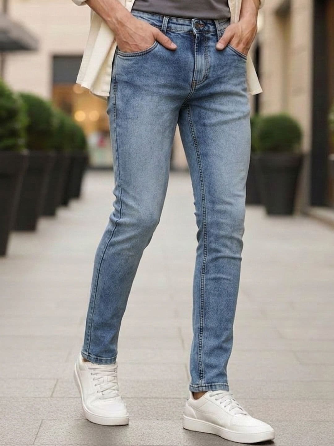 Urbano Fashion Men Slim Fit Heavy Fade Stretchable Cotton Jeans - view 1