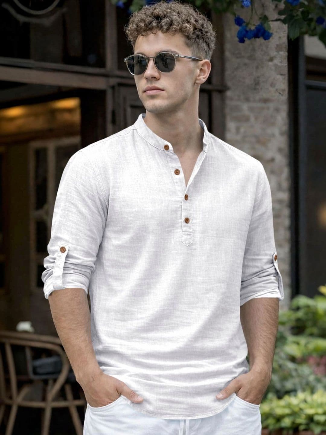 Fifth U Mandarin Collar Straight Kurta - view 1