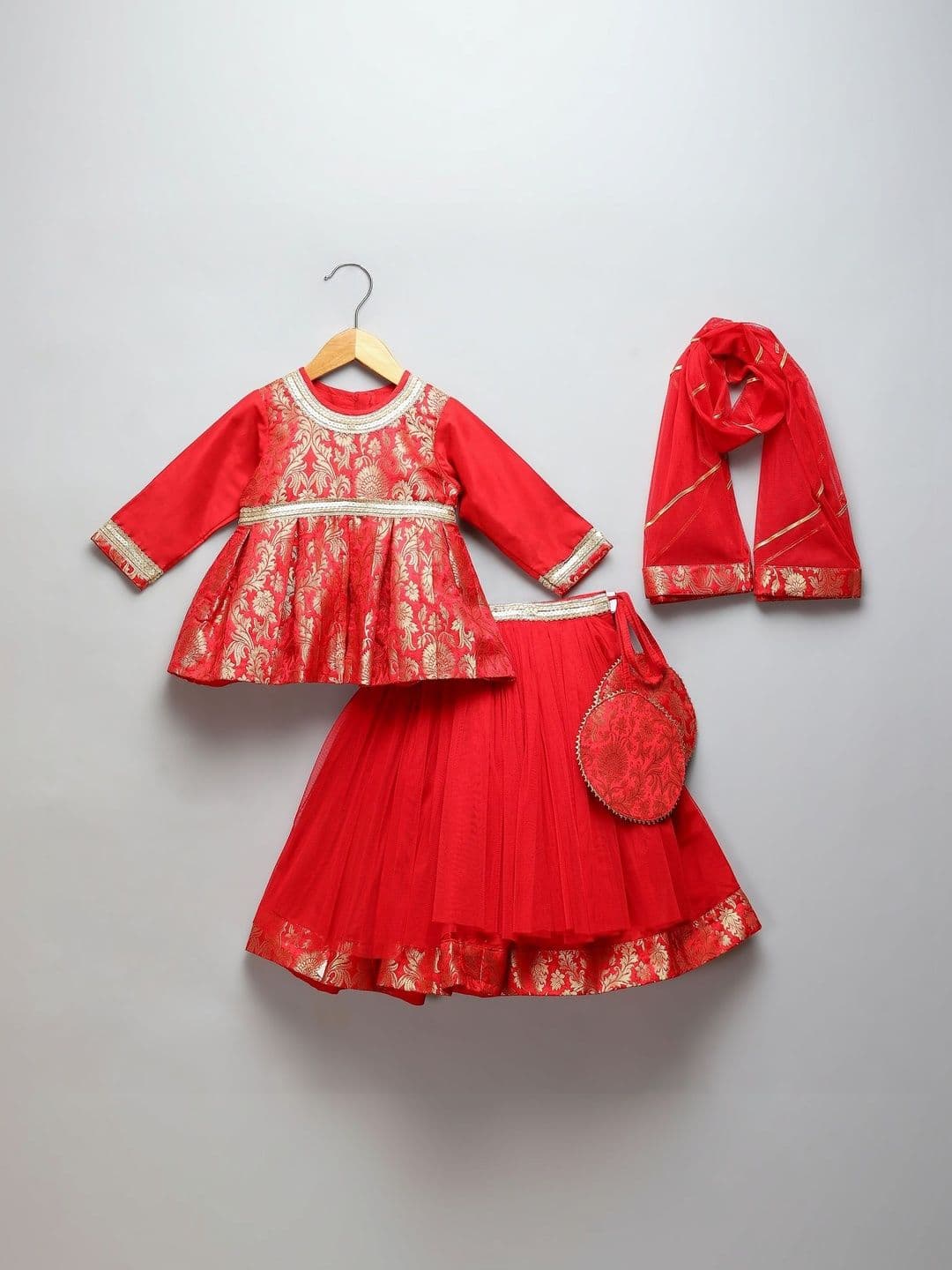 The Little Tales Girls Ready to Wear Lehenga & Blouse With Dupatta - view 1