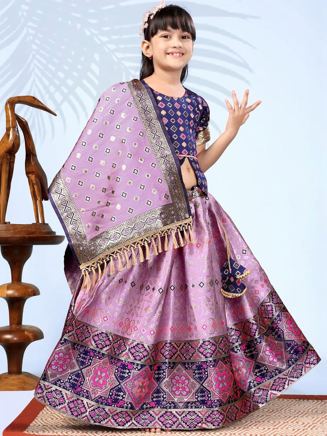 KALINI Girls Ready to Wear Lehenga & Blouse With Dupatta - view 1