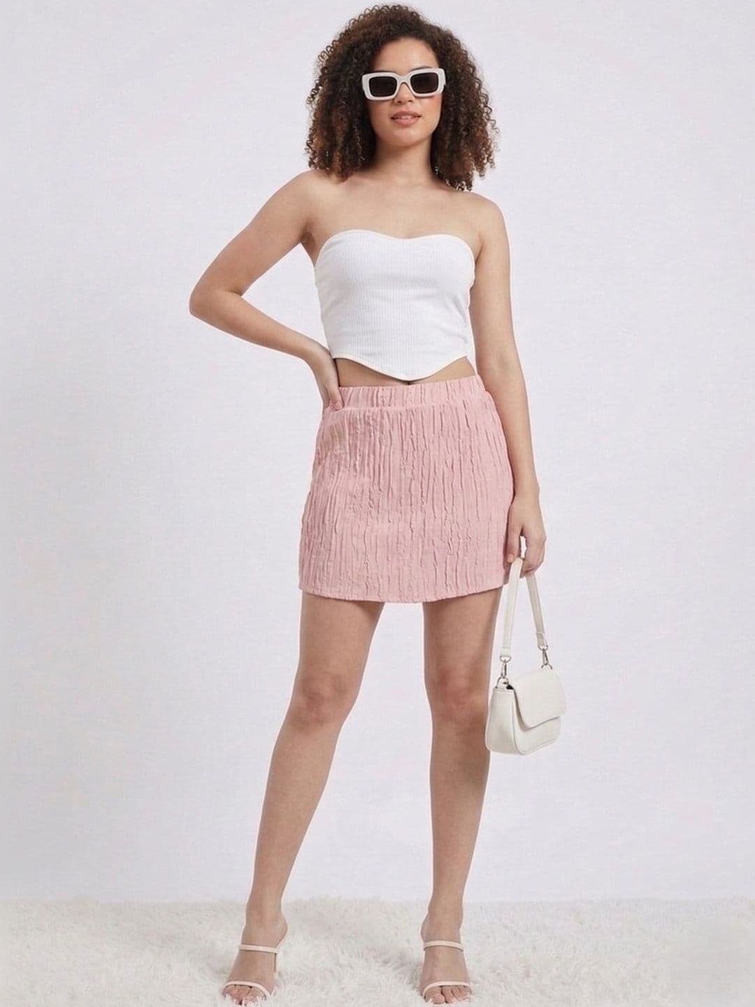 Pookiie Women Self Design Mini Pencil Skirt - view 1