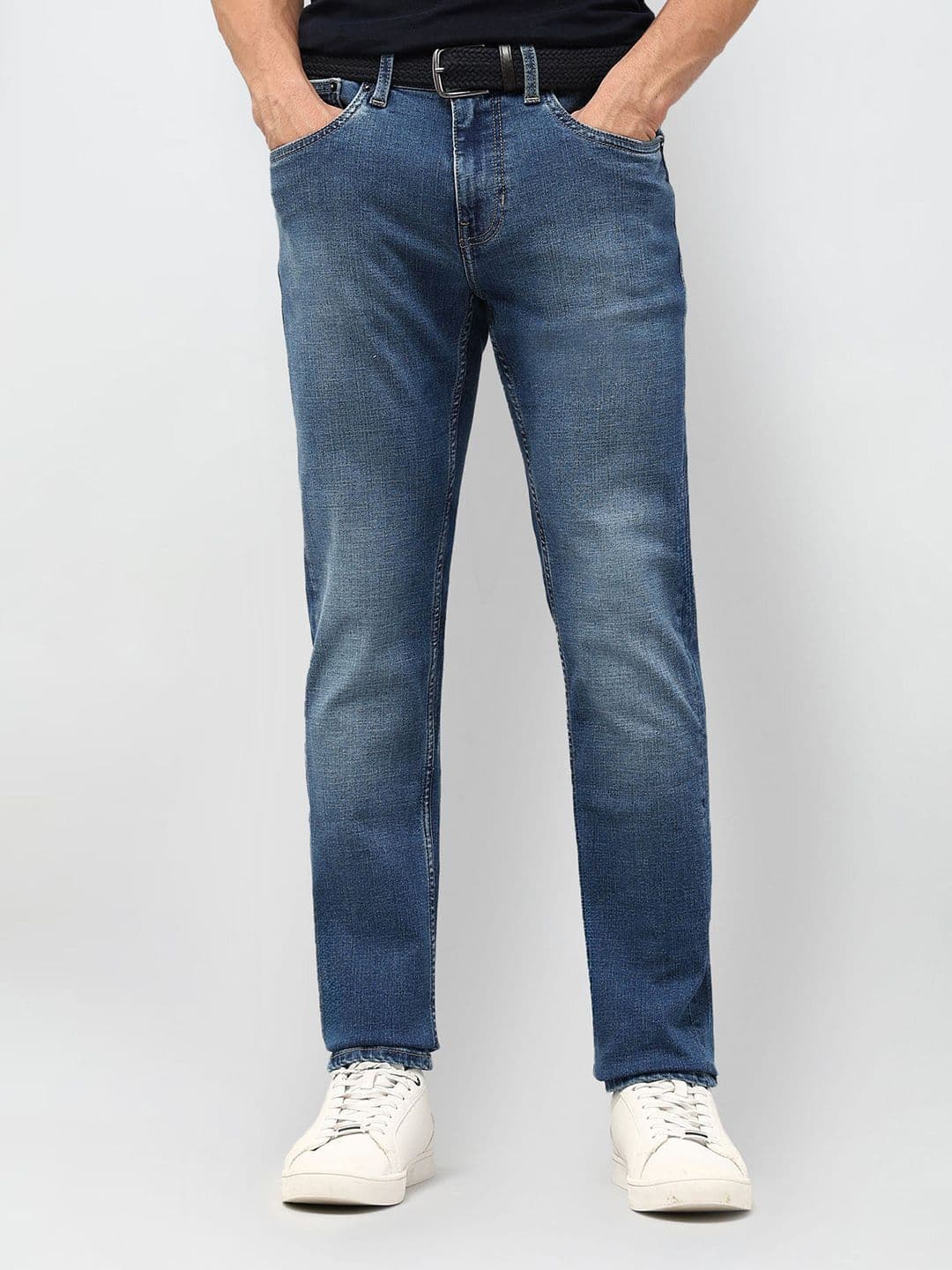 U.S. Polo Assn. Denim Co. Men Skinny Fit Mid-Rise Light Fade Jeans - view 1