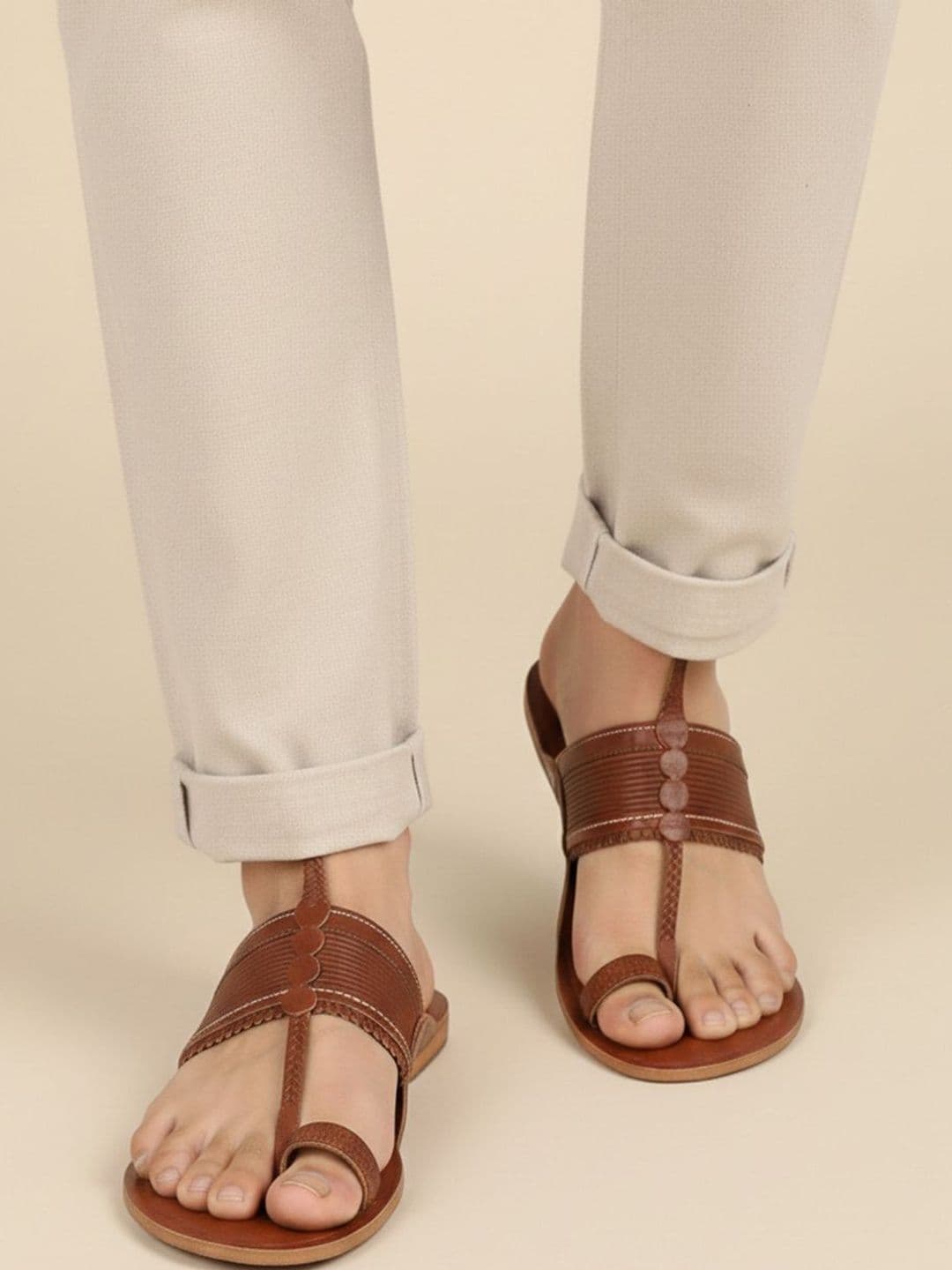 House of Pataudi Men Leather Comfort Sandals - view 1