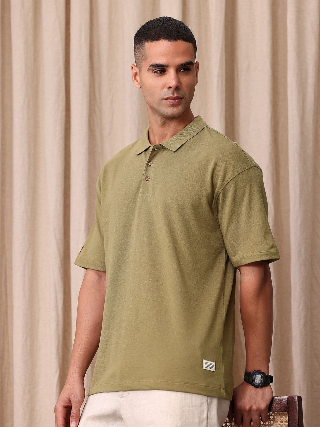 Mr Bowerbird Liberal Fit Polo Collar Pure Cotton T-shirt - view 1