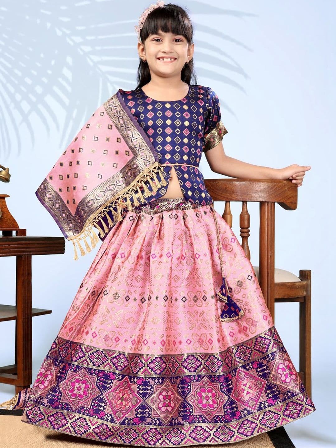 KALINI Girls Ready to Wear Lehenga & Blouse With Dupatta - view 1
