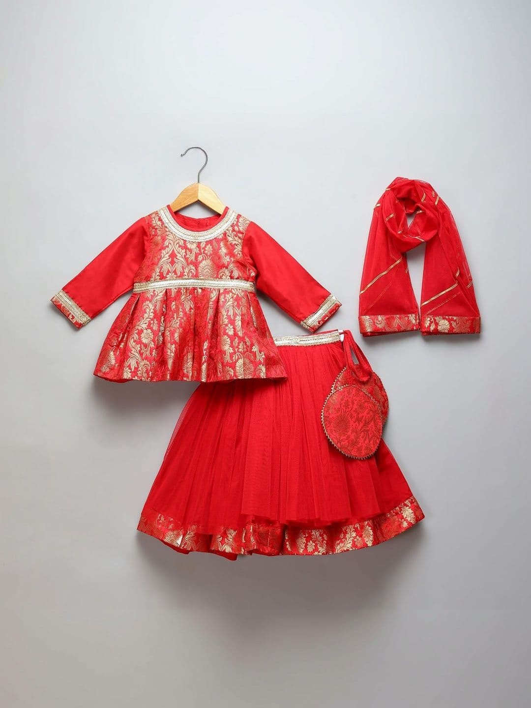 The Little Tales Girls Ready to Wear Lehenga & Blouse With Dupatta - view 1
