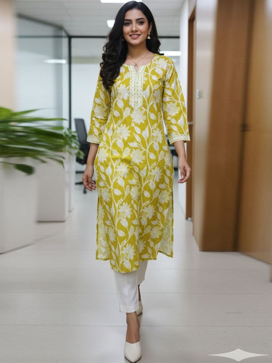 KALINI Women Floral Printed Floral Kurta - view 1