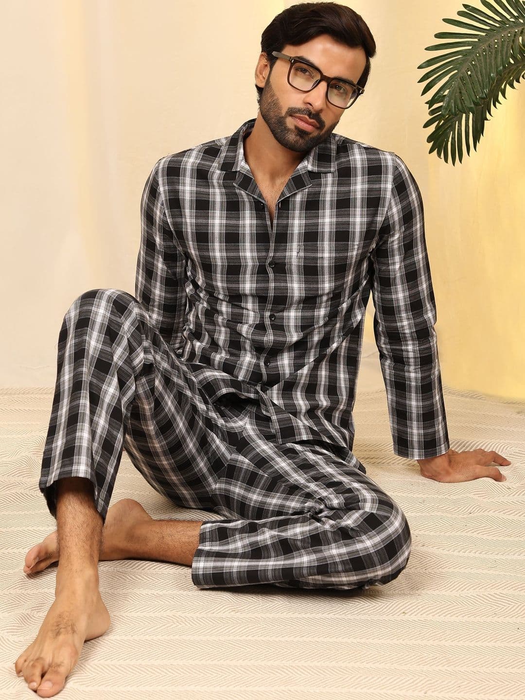 BStories Men Checked Night suit - view 1
