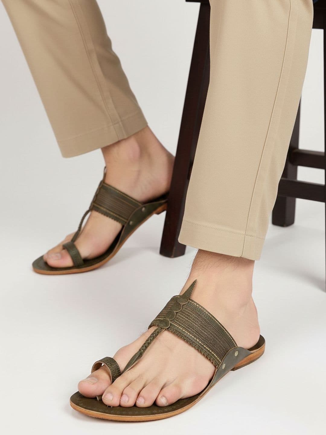 House of Pataudi Men Leather Comfort Sandals - view 1