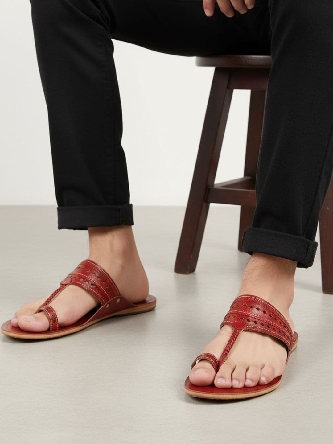 House of Pataudi Men Leather Comfort Sandals - view 1