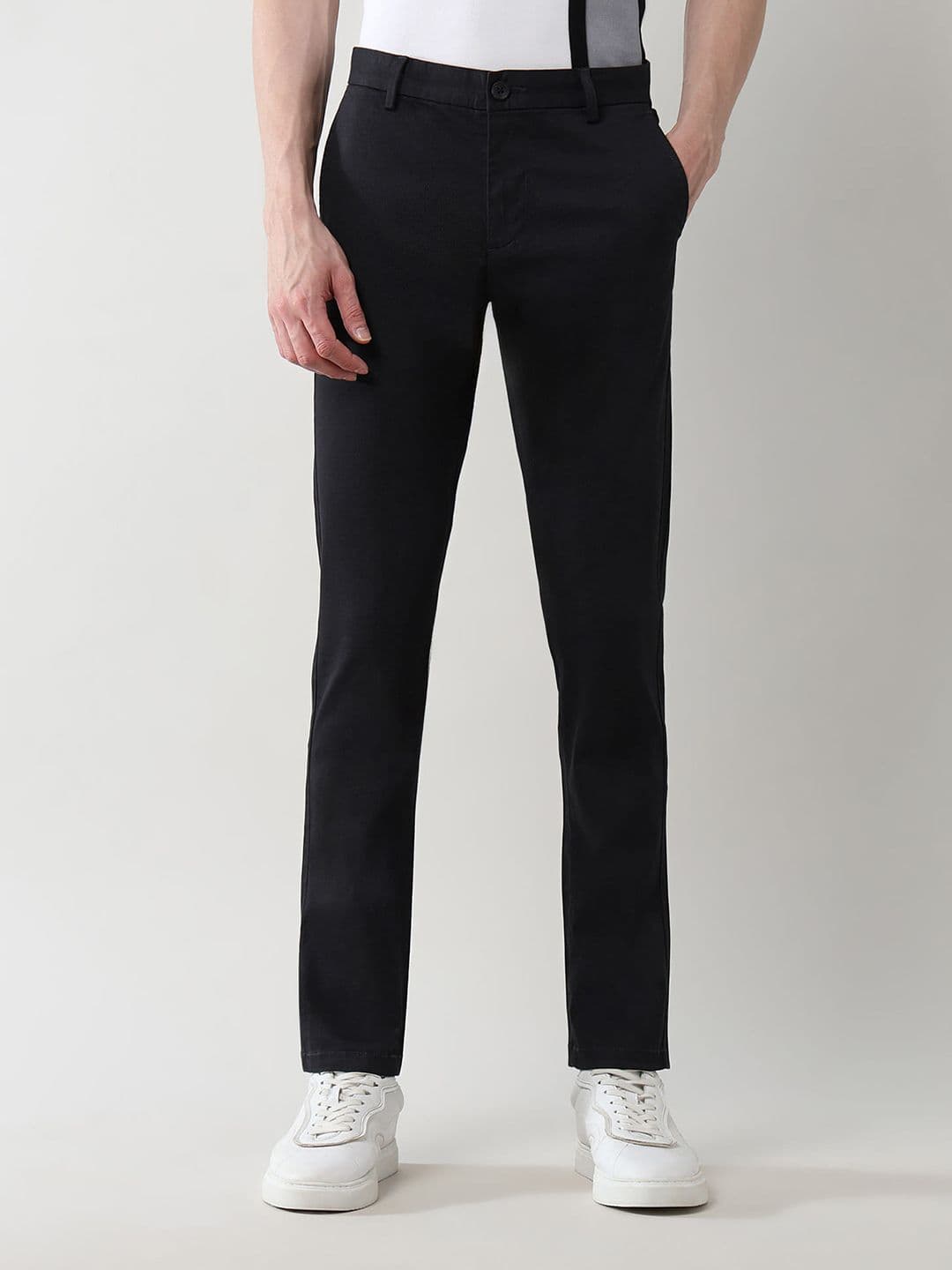 Arrow Sport Men Slim Fit Low-Rise Trousers