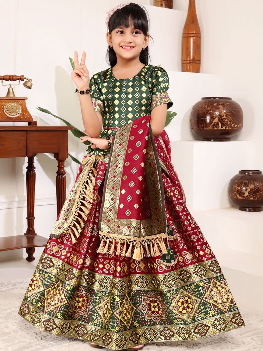BAESD Girls Ready to Wear Lehenga & Blouse With Dupatta - view 1