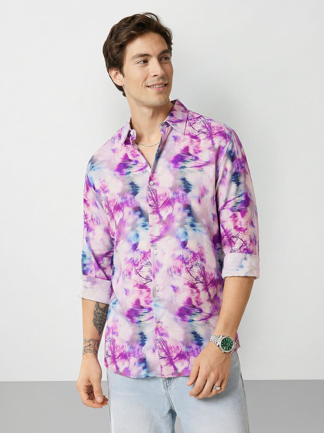 Mast & Harbour Opaque Abstract Printed Casual Shirt - view 1