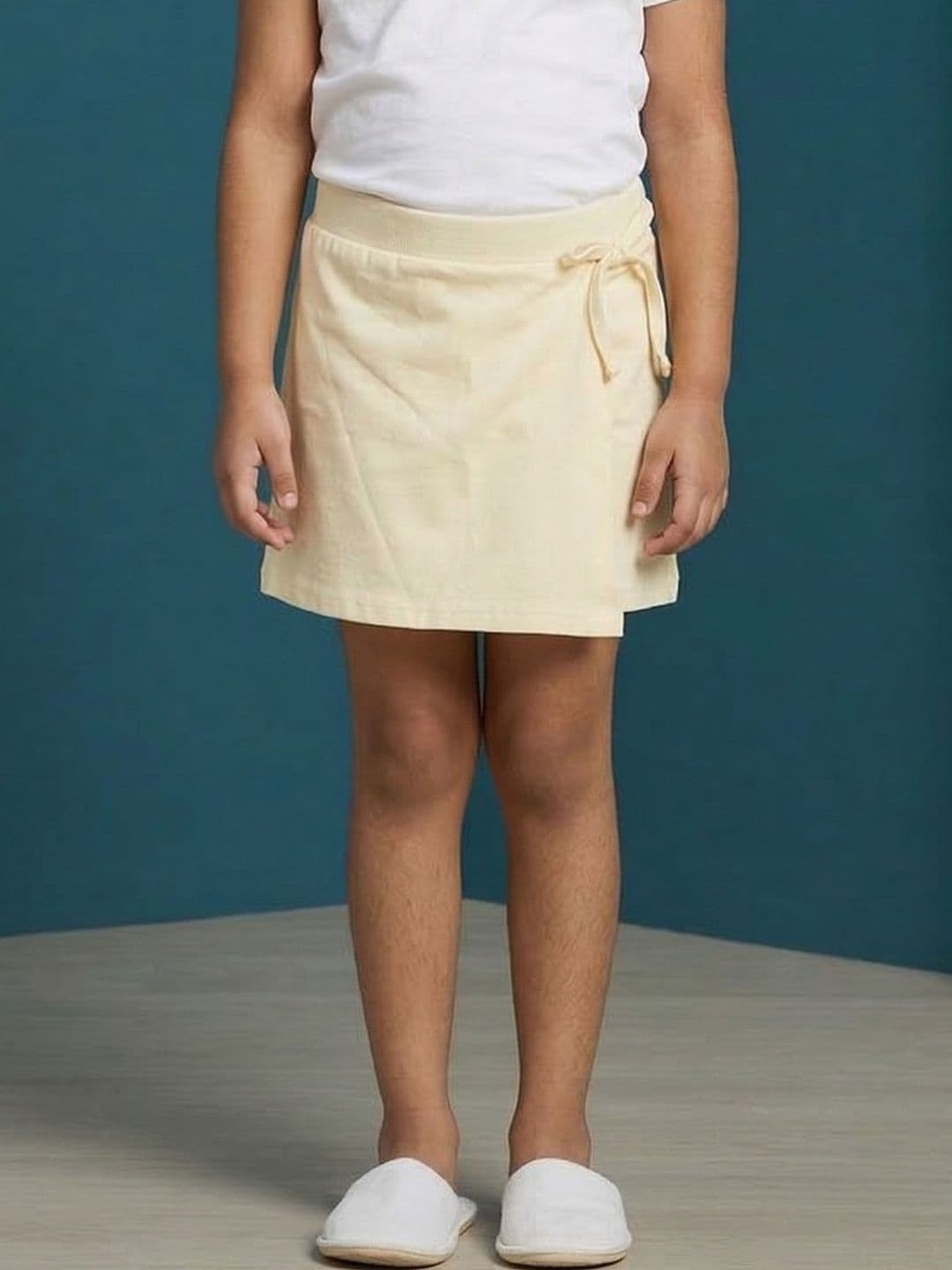 KiddoPanti Girls Cotton Blend Cotton Cambric Above Knee Skorts Skirt - view 1