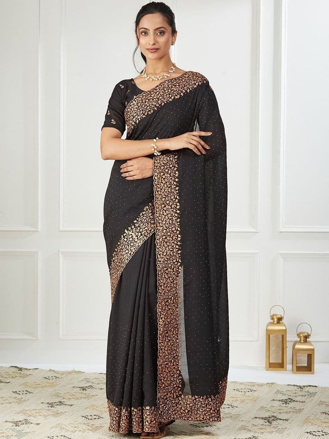 Sangria Embroidered Sarees - view 1