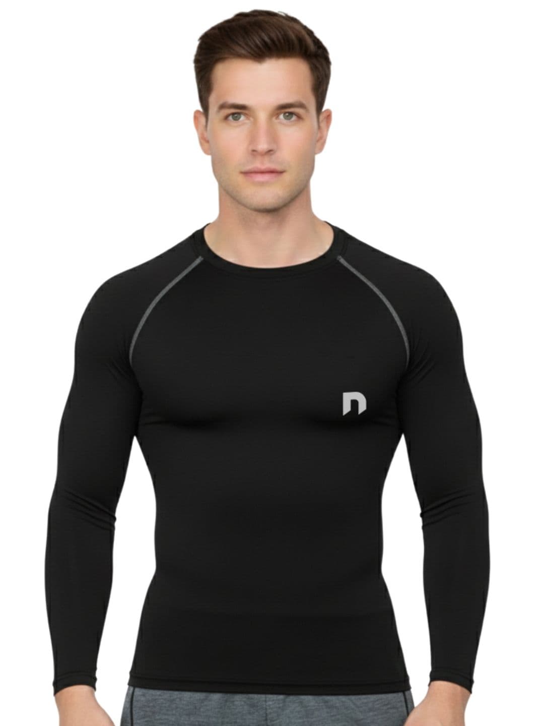 NEVER LOSE Raglan Sleeves Compression T-shirt - view 1