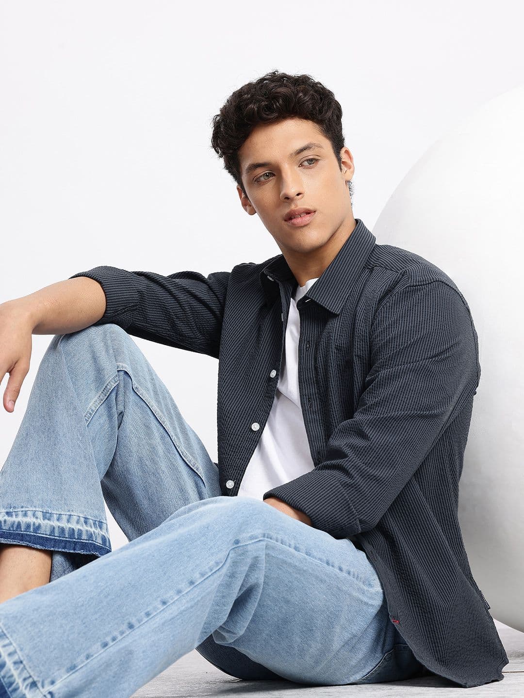 Aeropostale Seersucker Striped Casual Shirt - view 1