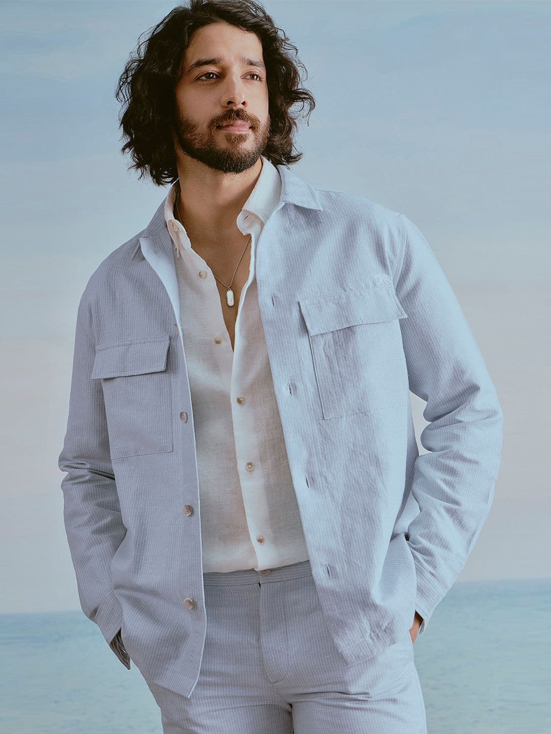 Andamen Men Cotton Linen Regular Fit Jacket - view 1