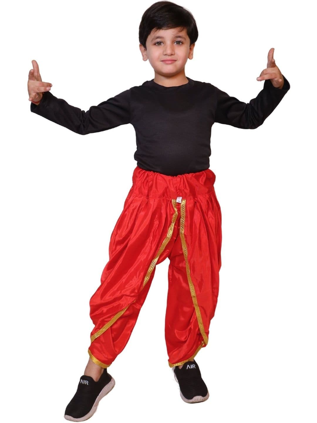 Kaku Fancy dresses Boys Traditional Red Dhoti Costume Accessories - view 1