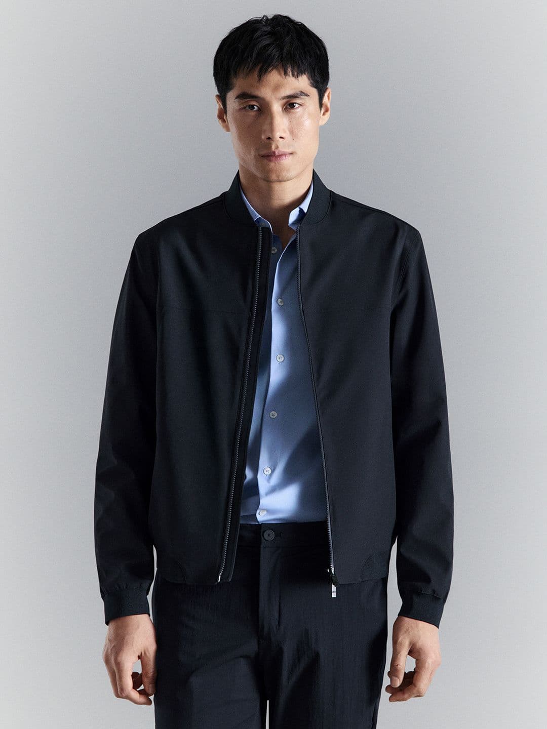 MANGO MAN Performance Stand Collar Windproof Tailored Jacket - view 1
