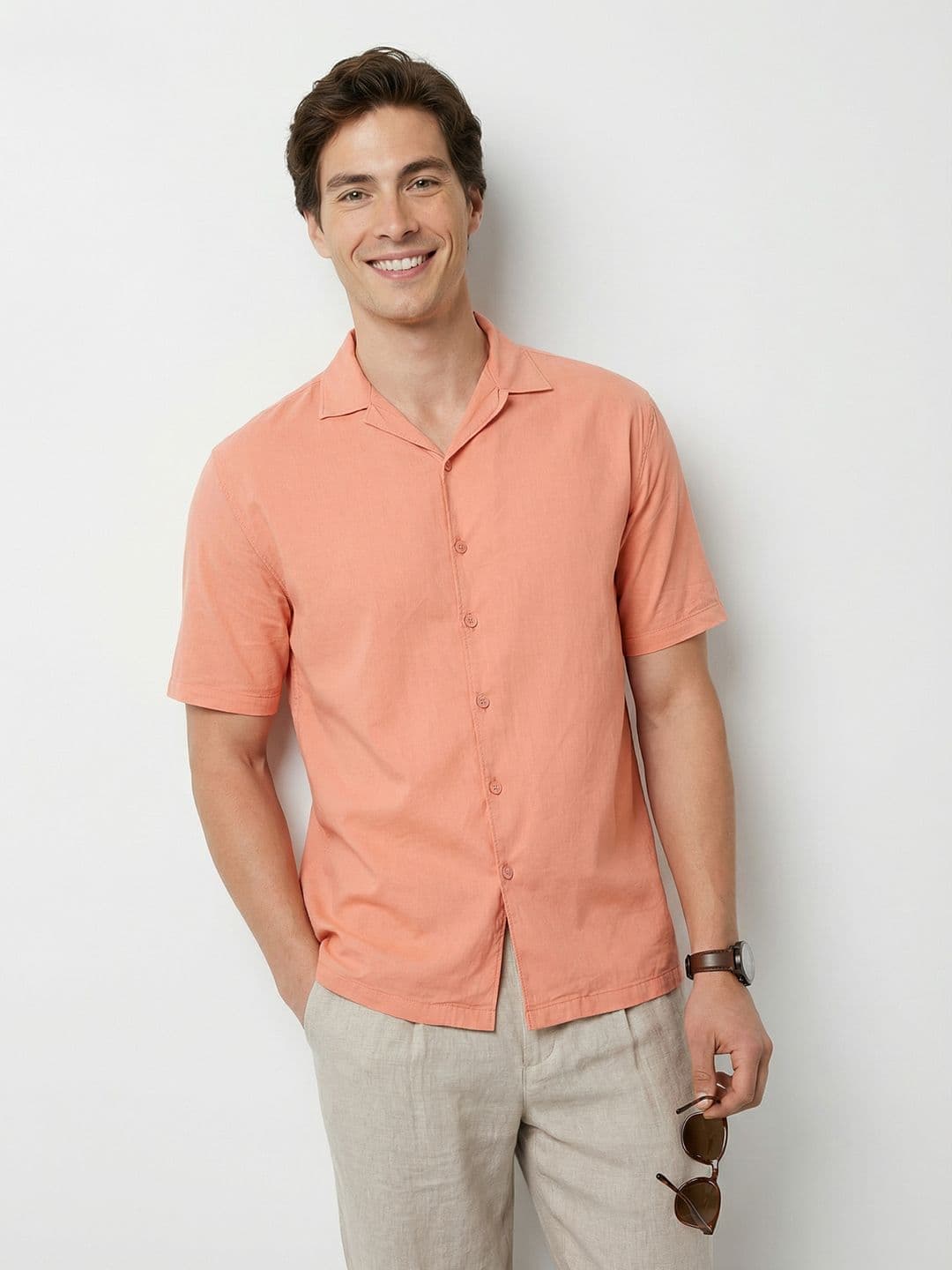 Mast & Harbour Pure Cotton Resort Fit Casual Shirt - view 1