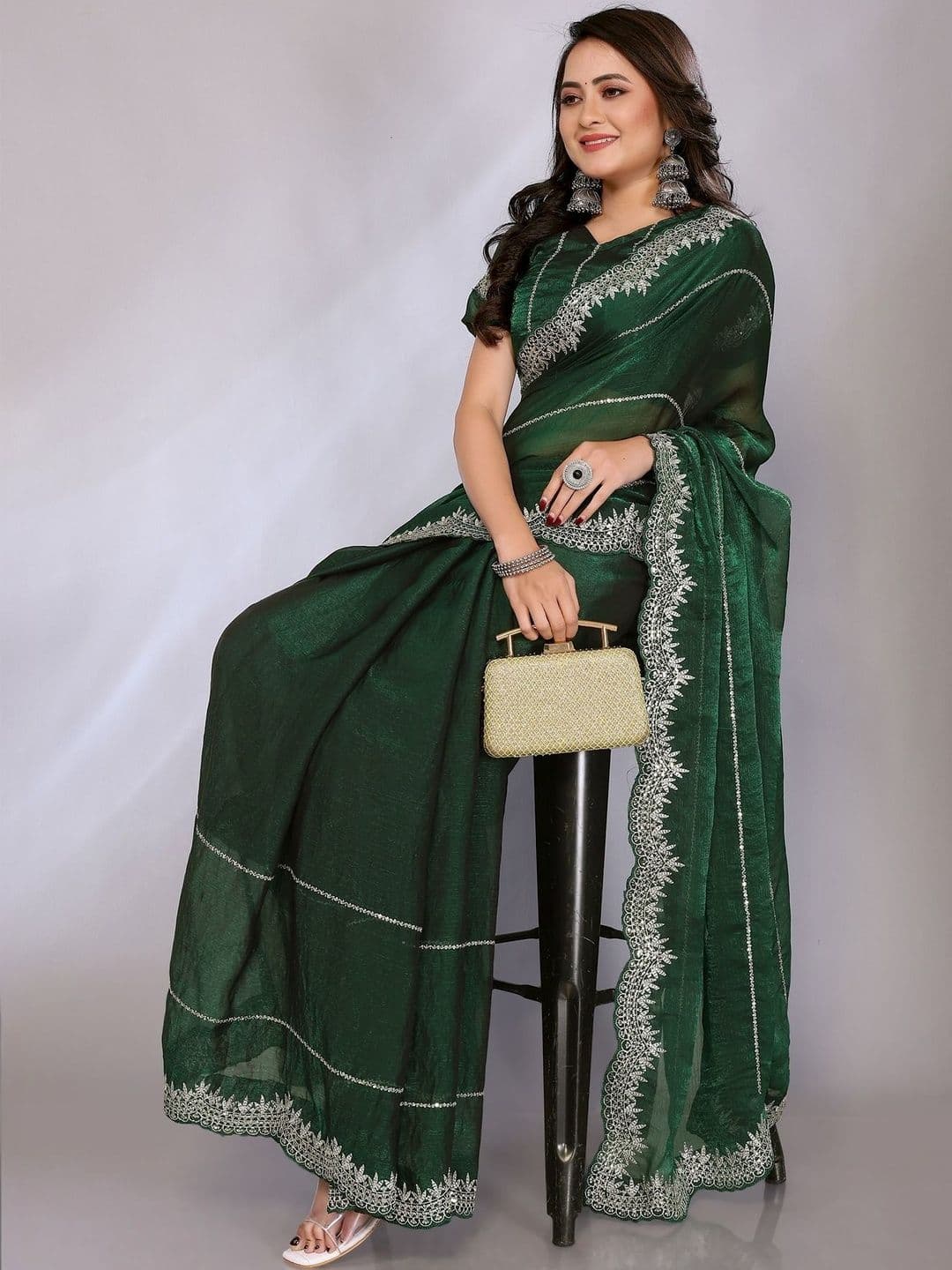 Sangria Embroidered Sarees - view 1