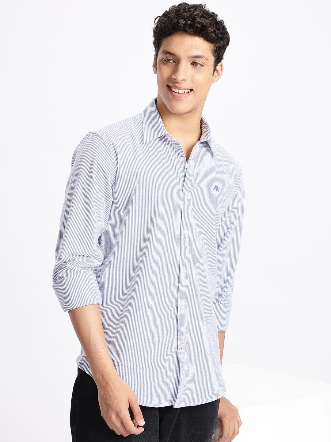 Aeropostale Seersucker Striped Casual Shirt - view 1