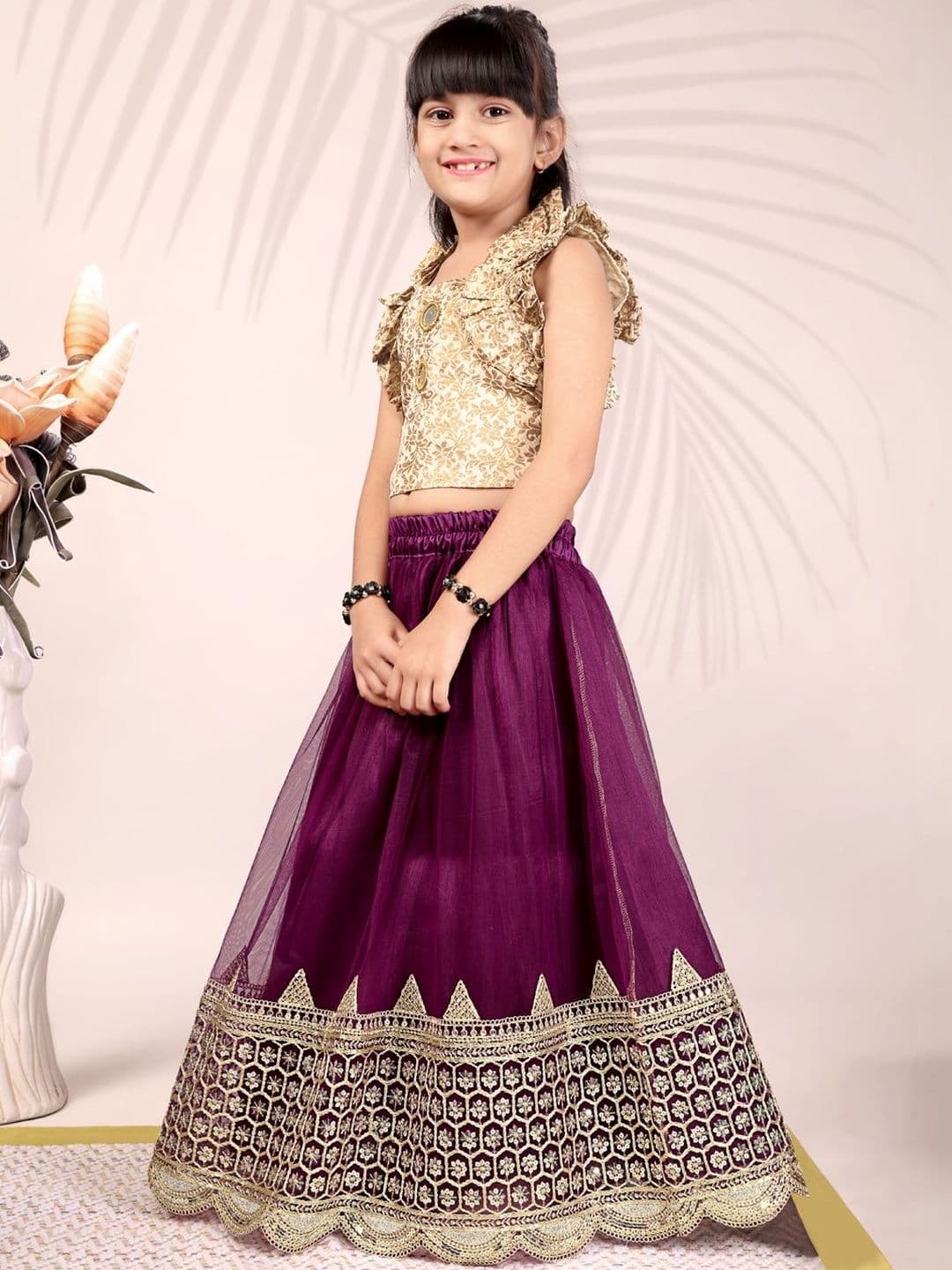 satyamfab Infants Girls Ready To Wear Lehenga & Blouse With Dupatta - view 1