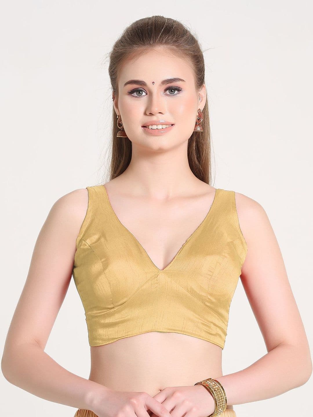 PUJIA MILLS Silk Solid Saree Blouse - view 1