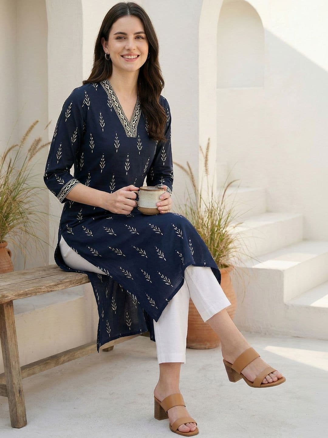 Indo Era Women Ethnic Motifs Printed Kurta - view 1