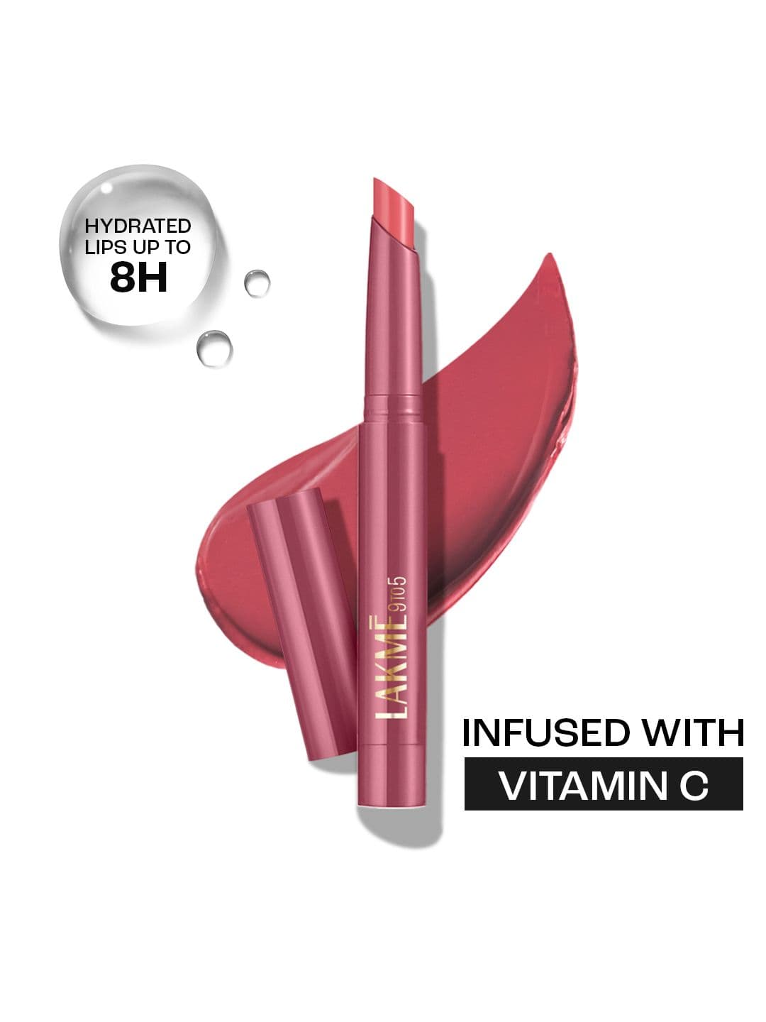 Lakme 9 to 5 Forever Matte Long-Lasting Hydration Lip Crayon with Vitamin C - Commute Pink - view 1