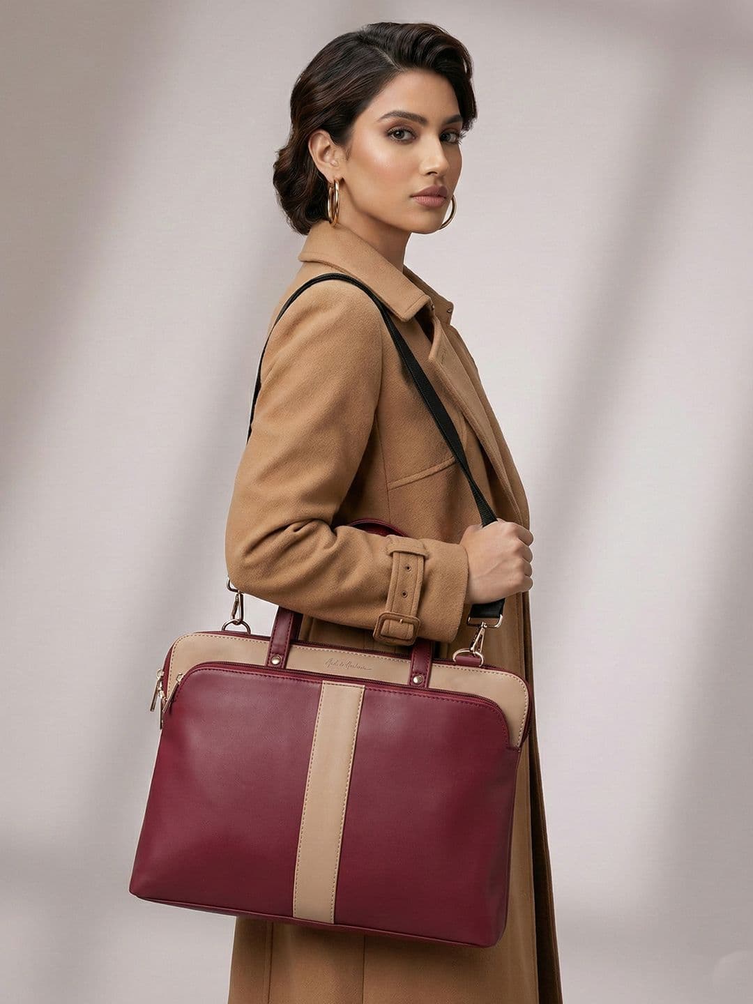 Mast & Harbour Unisex Textured Laptop Bag - view 1