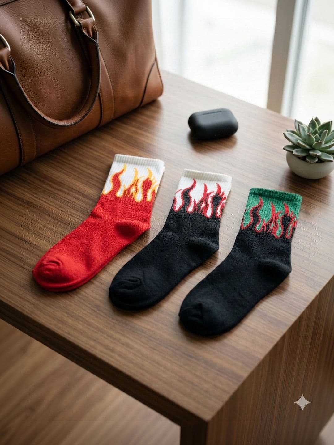 Moda Rapido Men Pack of 3 Cotton Blend Patterned Above Ankle Socks - view 1