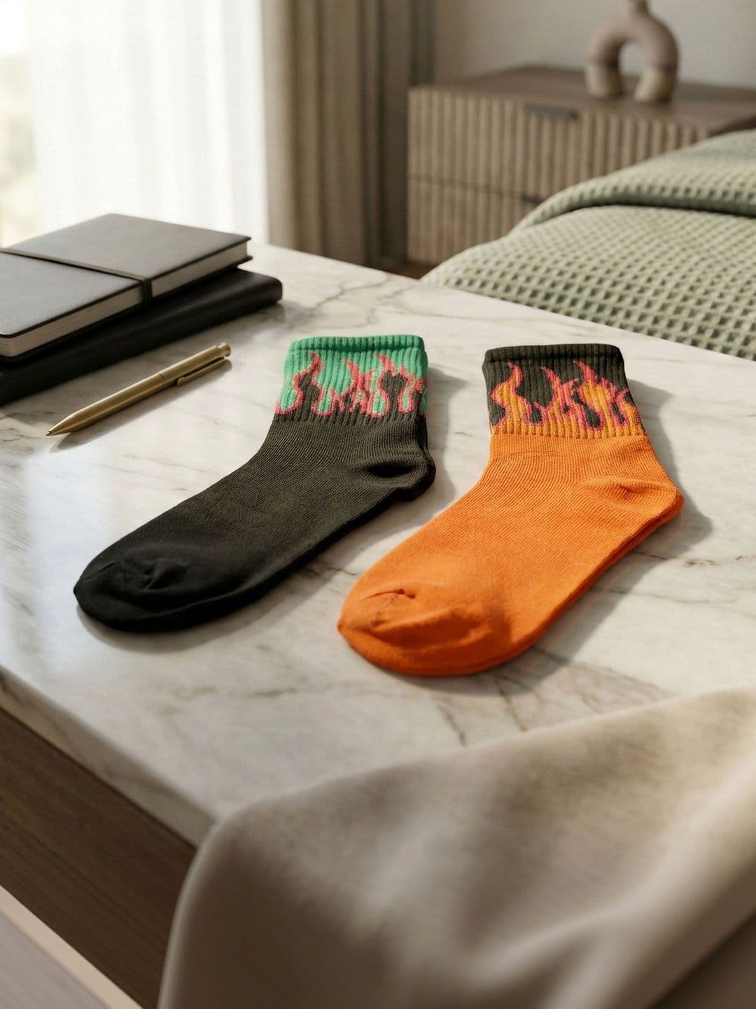 Moda Rapido Men Pack of 2 Cotton Blend Patterned Above Ankle Socks - view 1