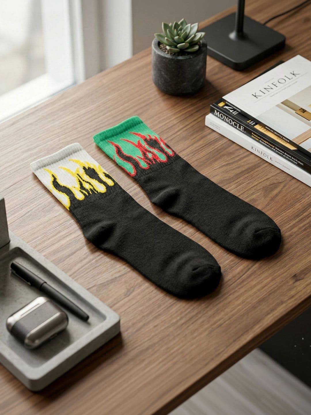 Moda Rapido Men Pack of 2 Cotton Blend Patterned Above Ankle Socks - view 1