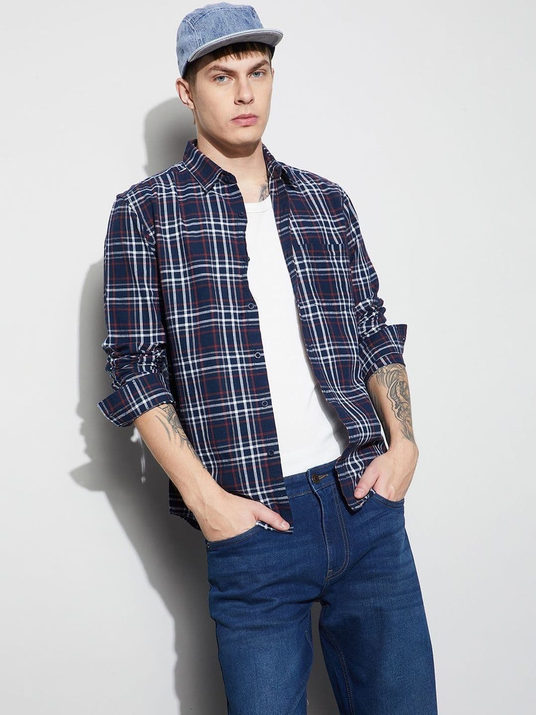 Fame Forever by Lifestyle Men Checked Casual Shirt - view 1