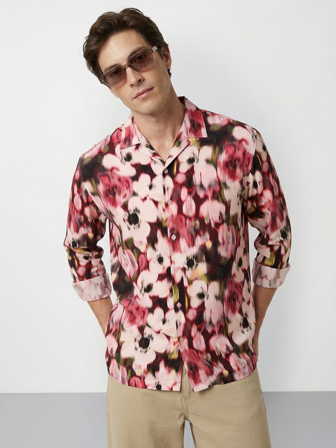 Mast & Harbour Relaxed Fit Resort Sleeves Opaque Abstract Printed Casual Shirt - view 1