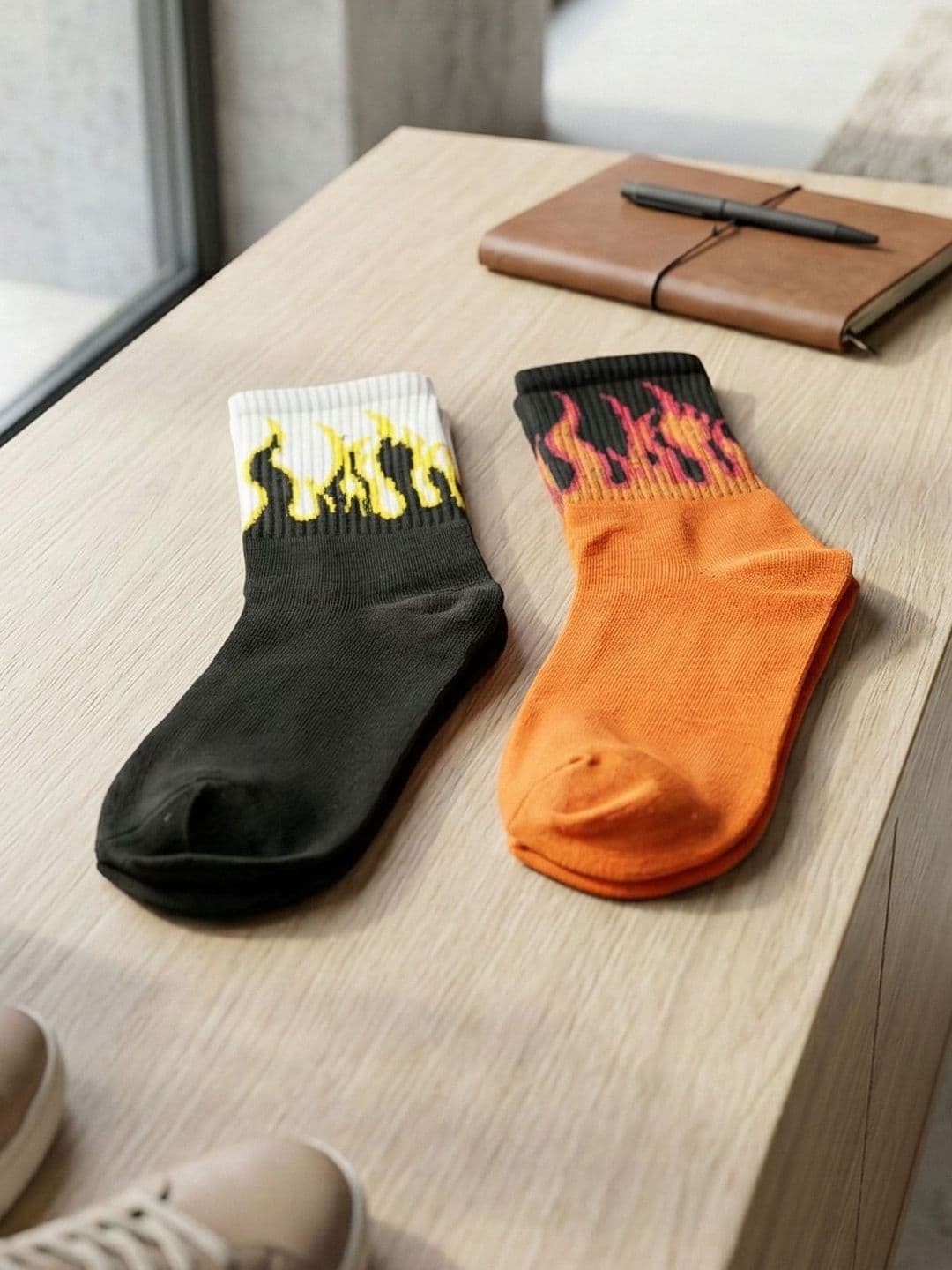 Moda Rapido Men Pack of 2 Cotton Blend Patterned Above Ankle Socks - view 1