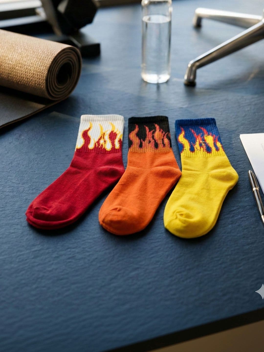 Moda Rapido Men Pack of 3 Cotton Blend Patterned Above Ankle Socks - view 1
