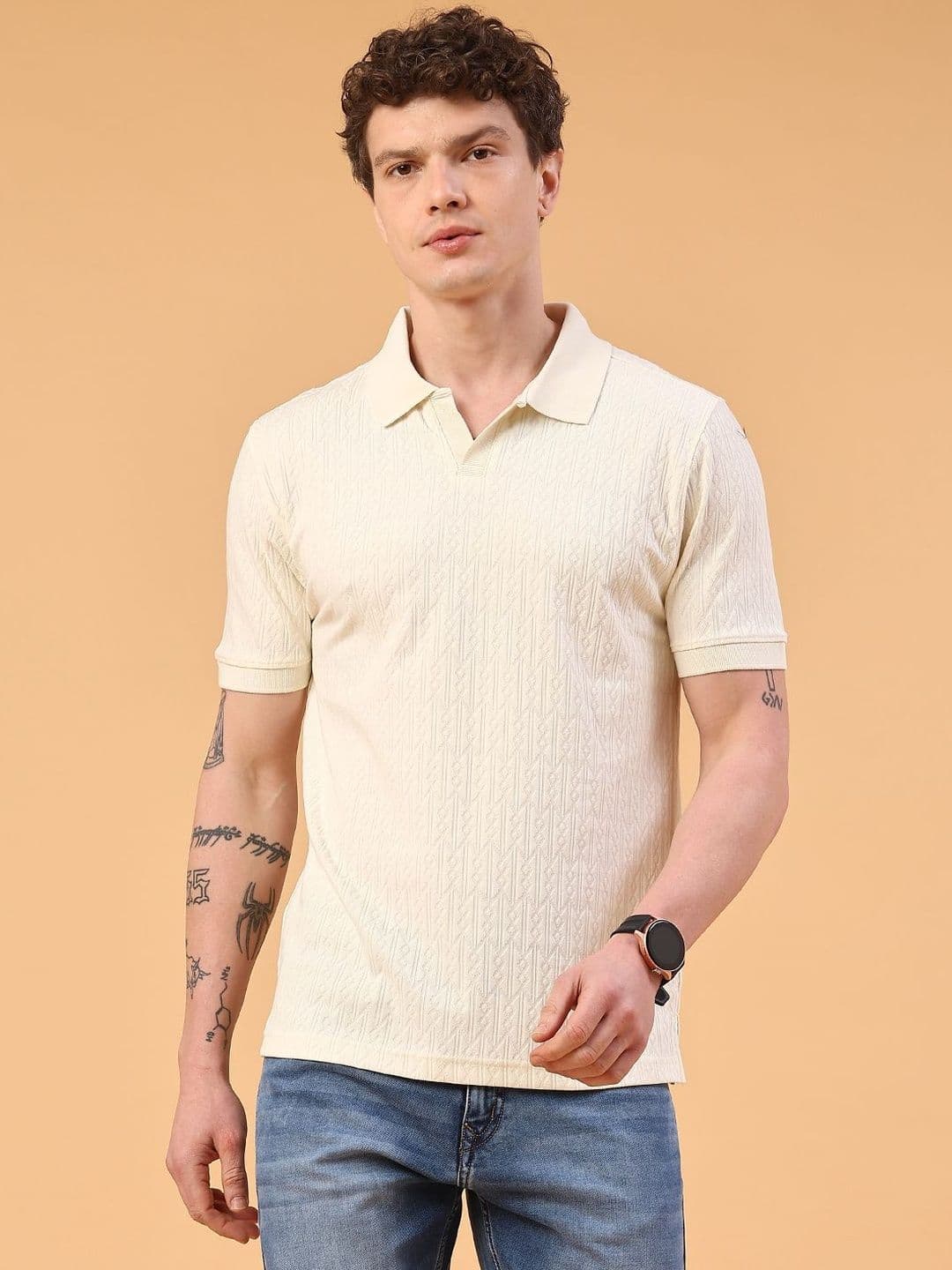 V-Mart Men Polo Collar T-shirt - view 1