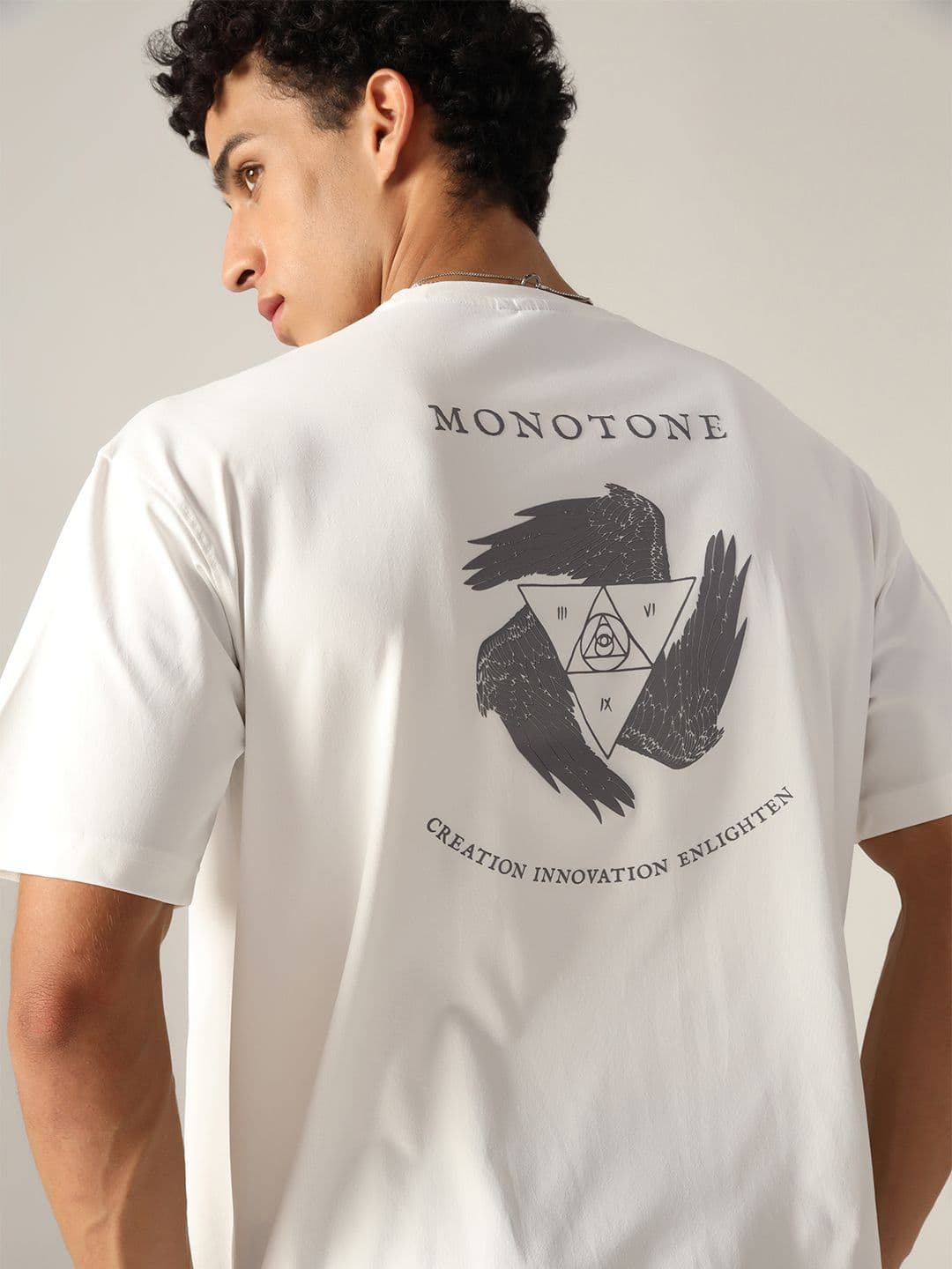 Monotone Men Printed Boxy T-shirt - view 1